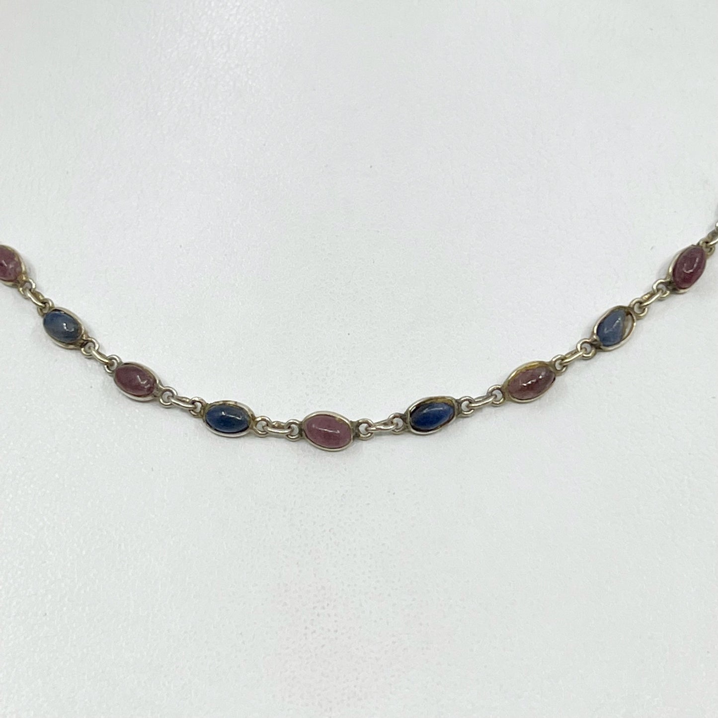 Gold Vermeil sterling silver sapphire necklace