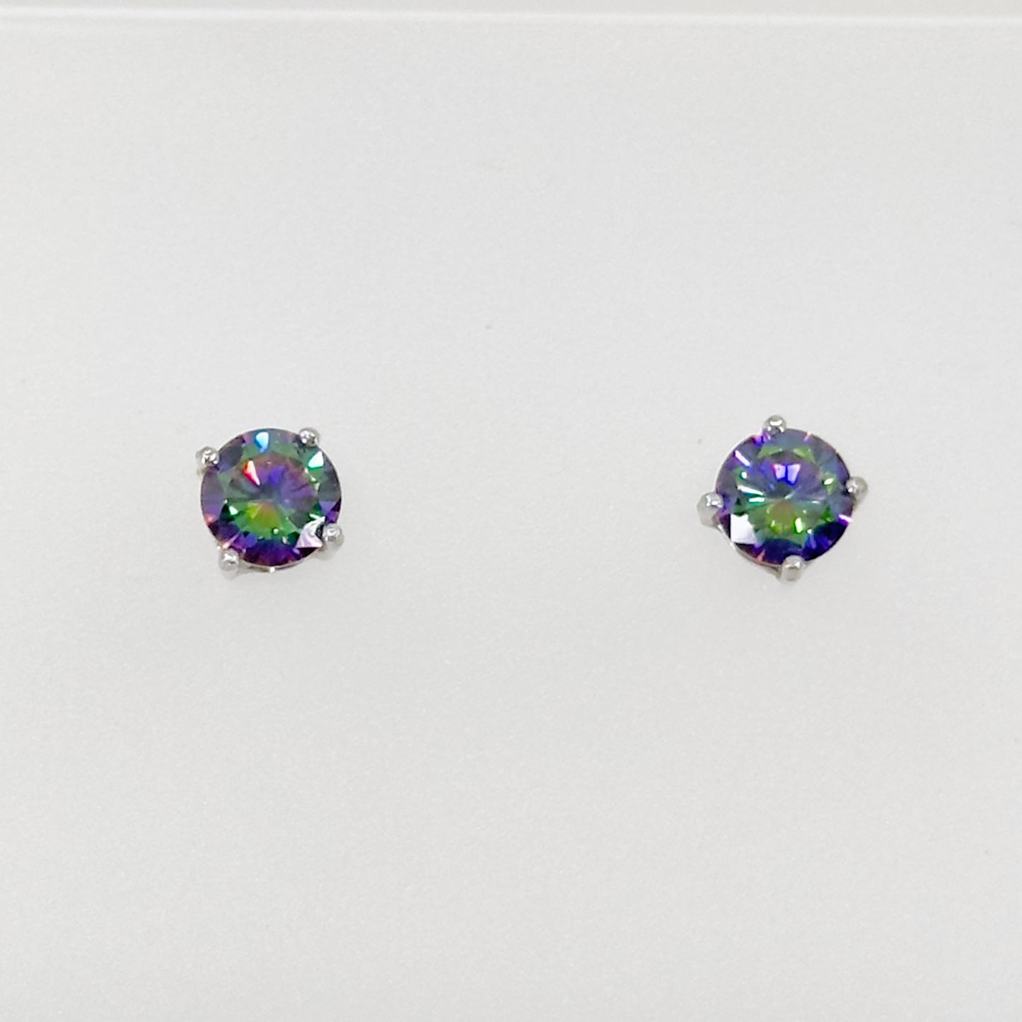 Sterling silver Mystic topaz stud earrings