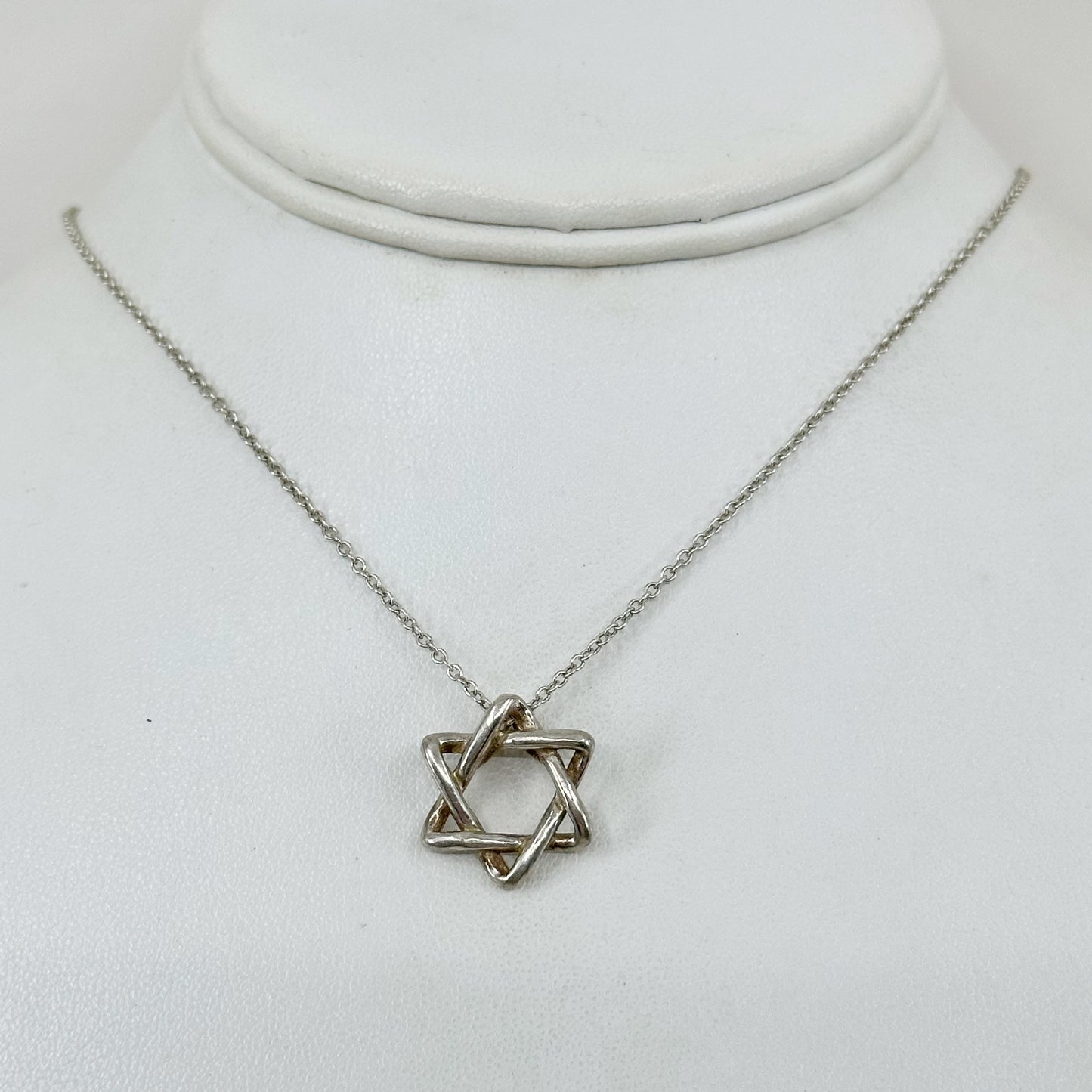 Sterling silver Star of David pendant necklace