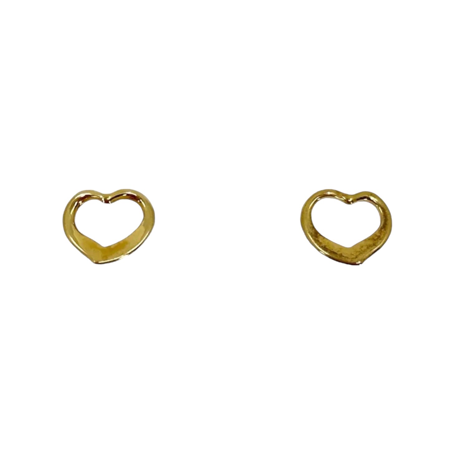 Gold Vermeil Sterling silver heart STUD earrings