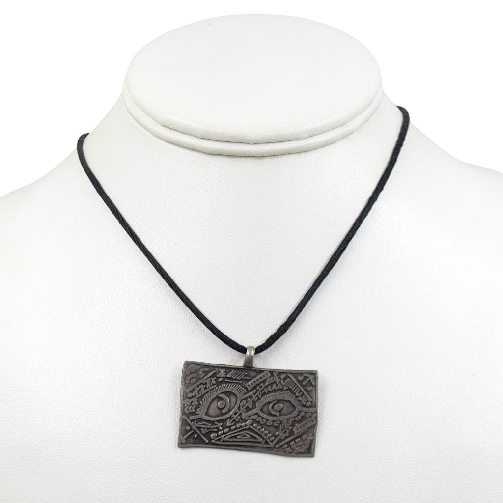 Vintage Indian sterling silver amulet pendant - GM734