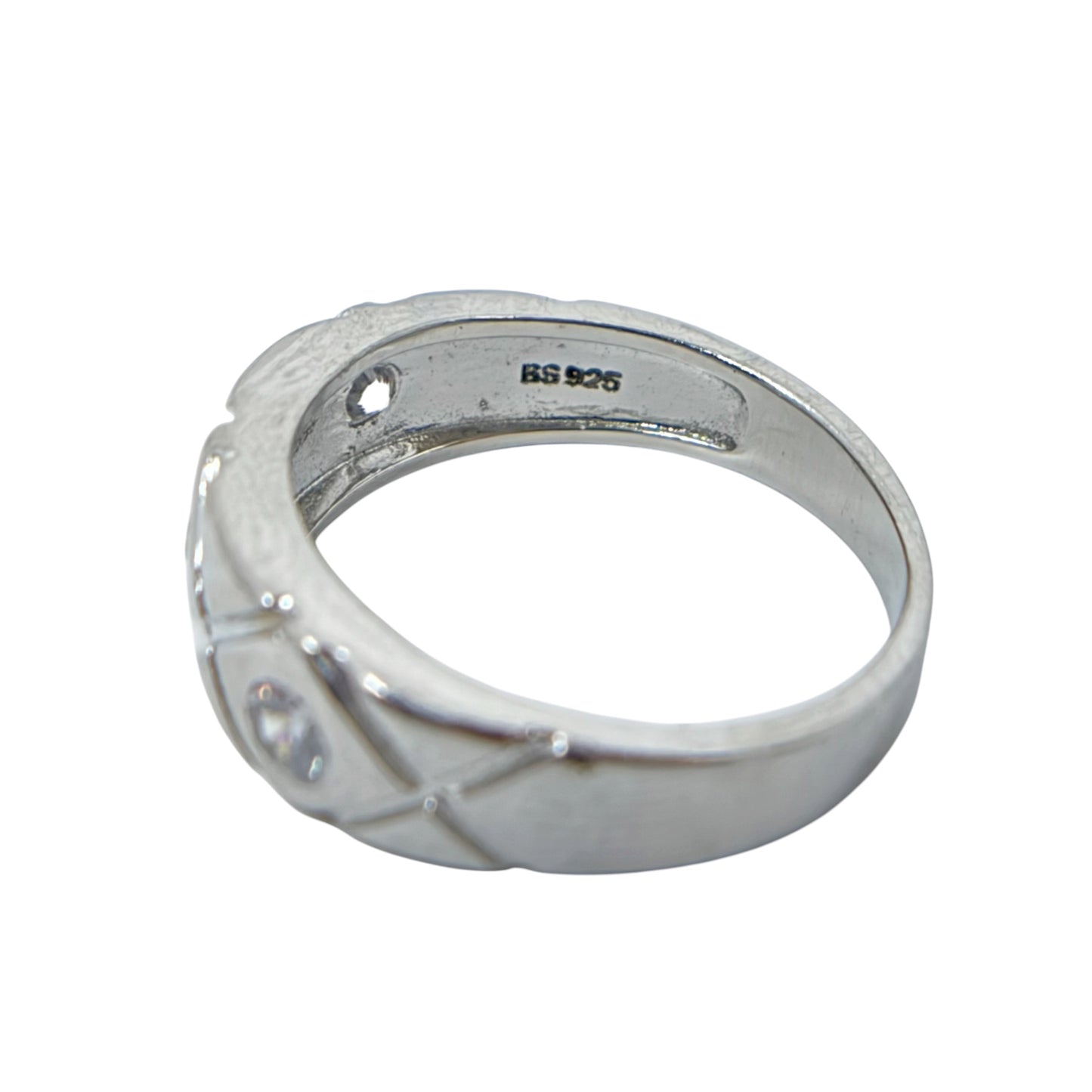 BS Sterling silver cubic zirconia band ring - GM748