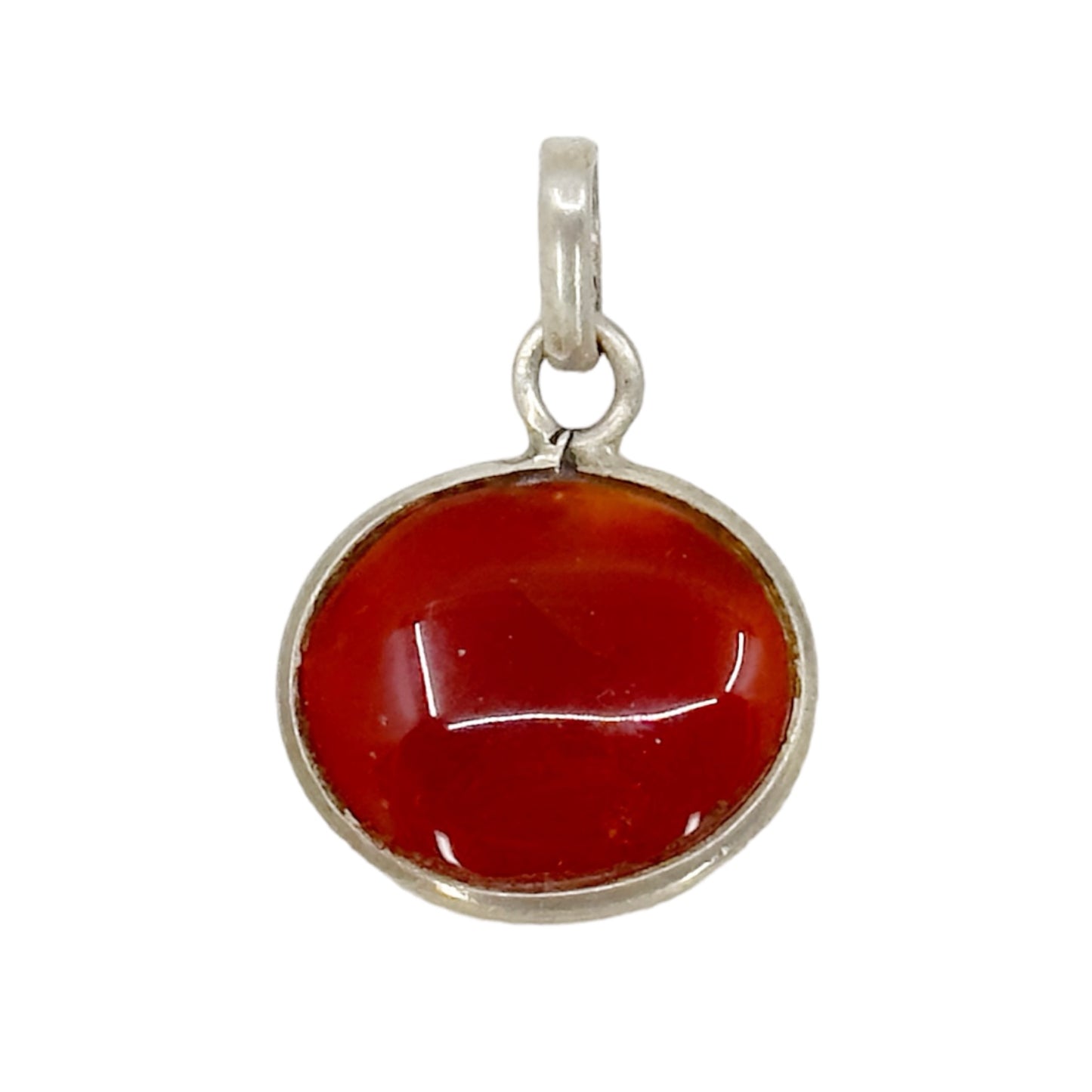 Sterling silver carnelian pendant