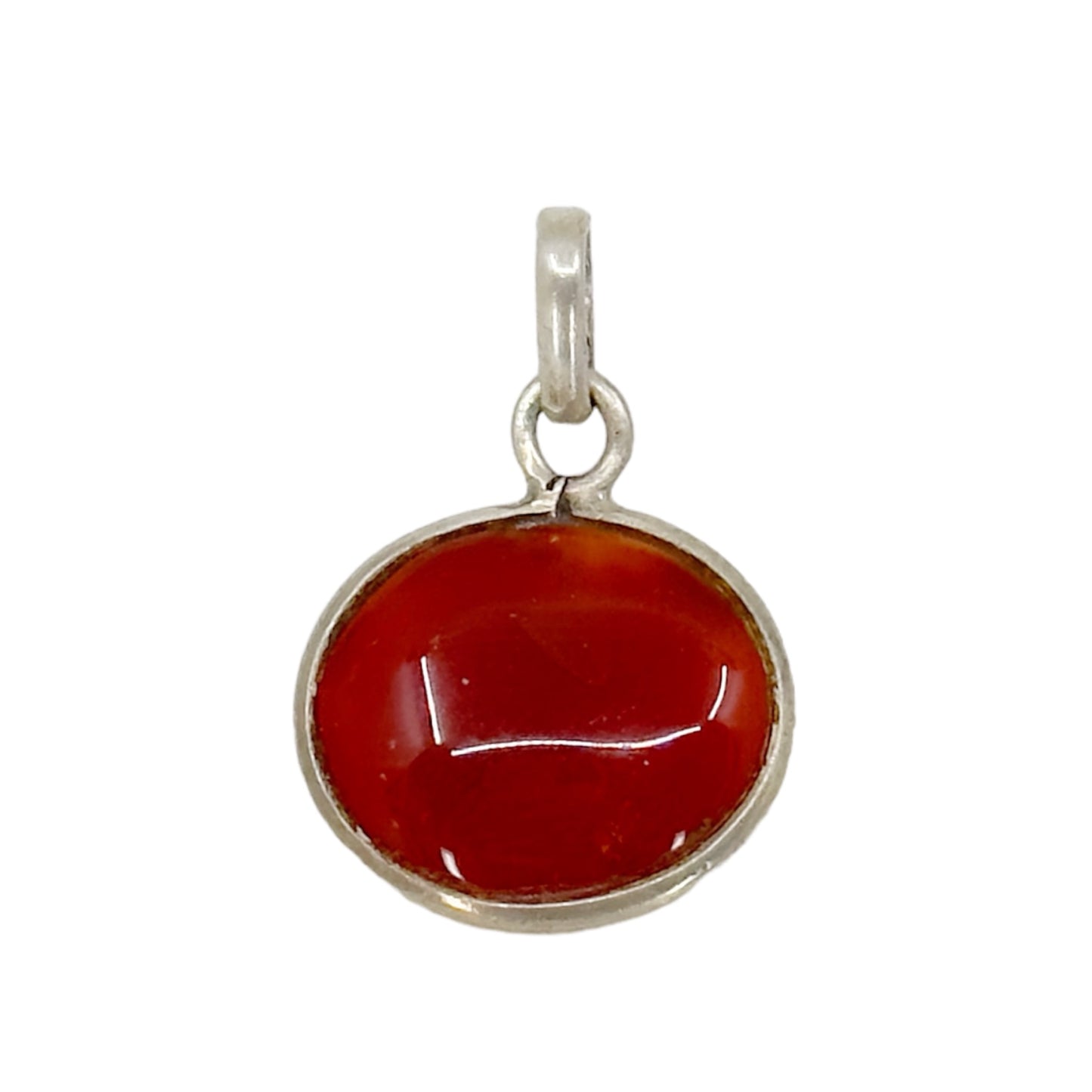 Sterling silver carnelian pendant