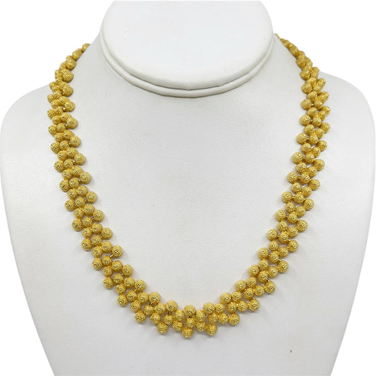 Vintage Gold tone Hobnail Domes necklace