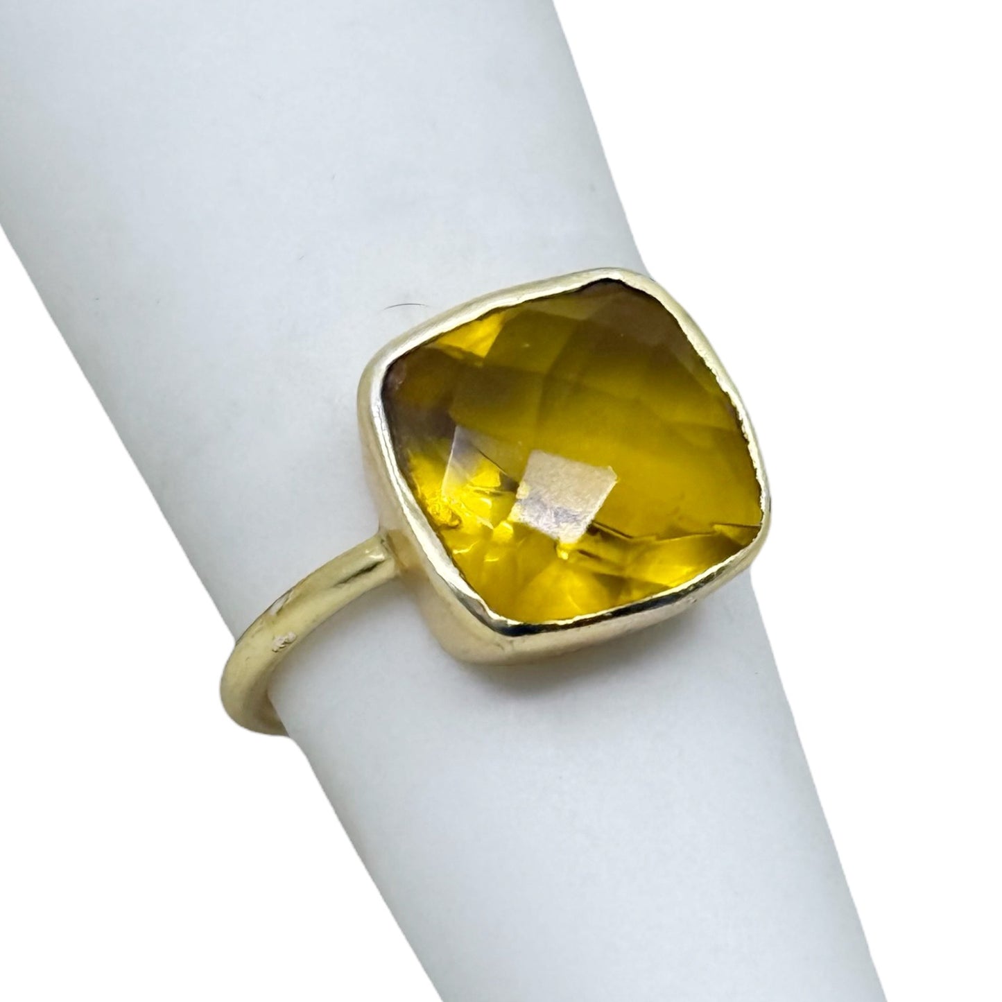 Gold Vermeil sterling silver Citrine ring - GM76