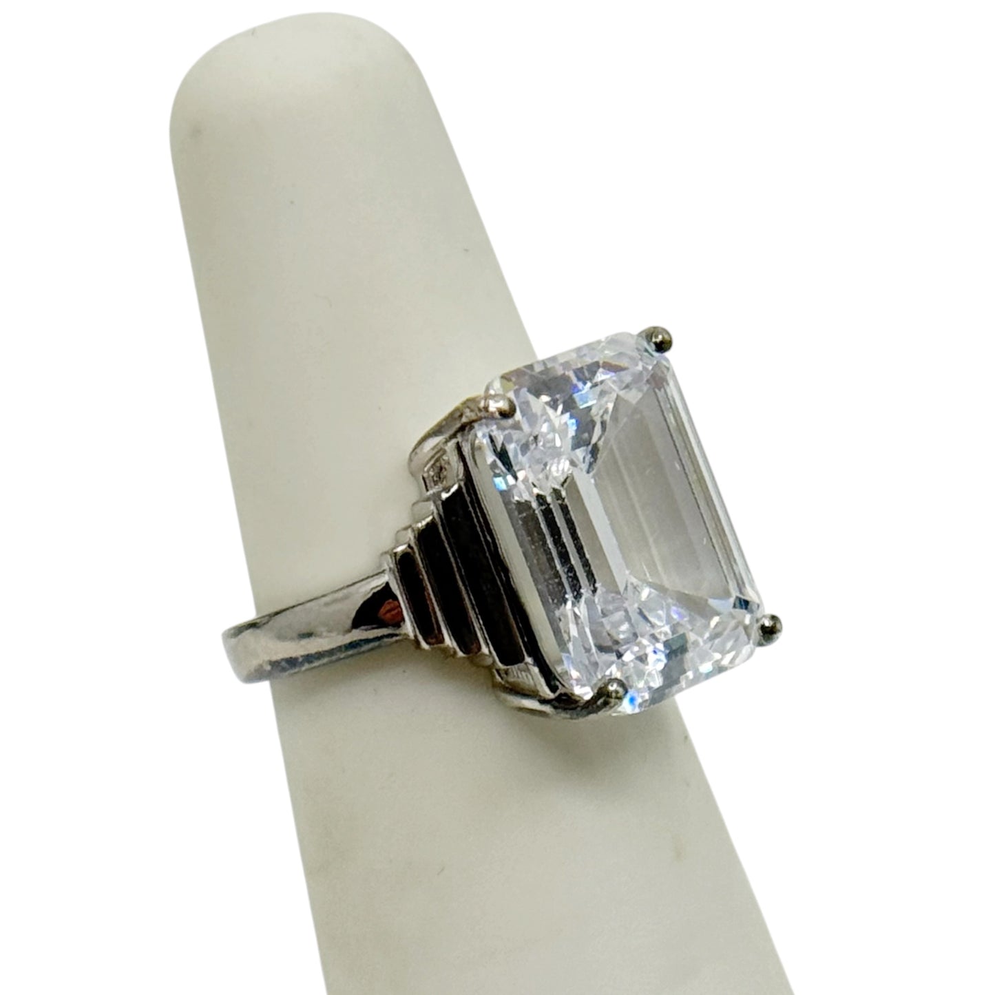 GSK Sterling silver cubic zirconia cocktail ring - GM765