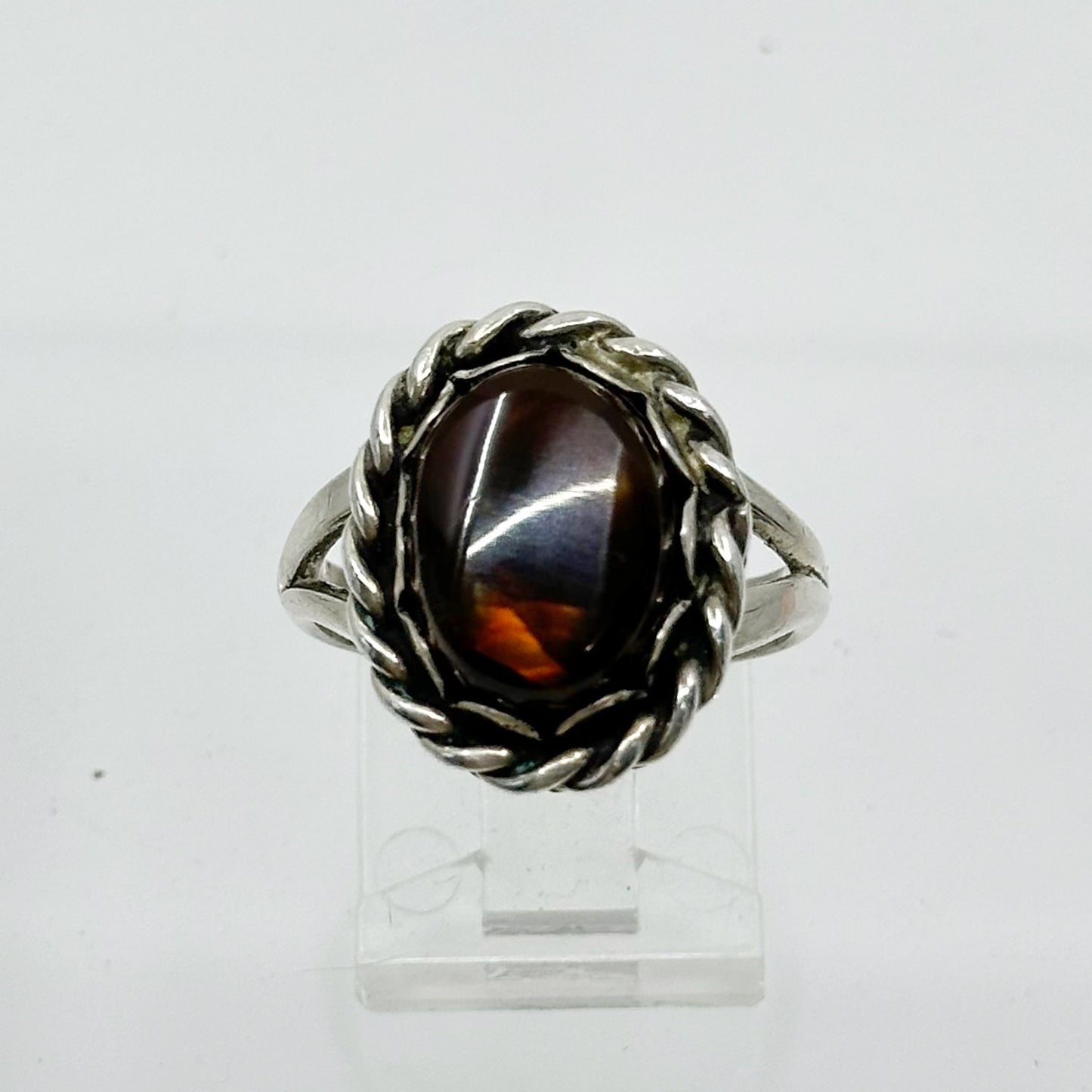 Navajo Sterling silver Fire agate ring