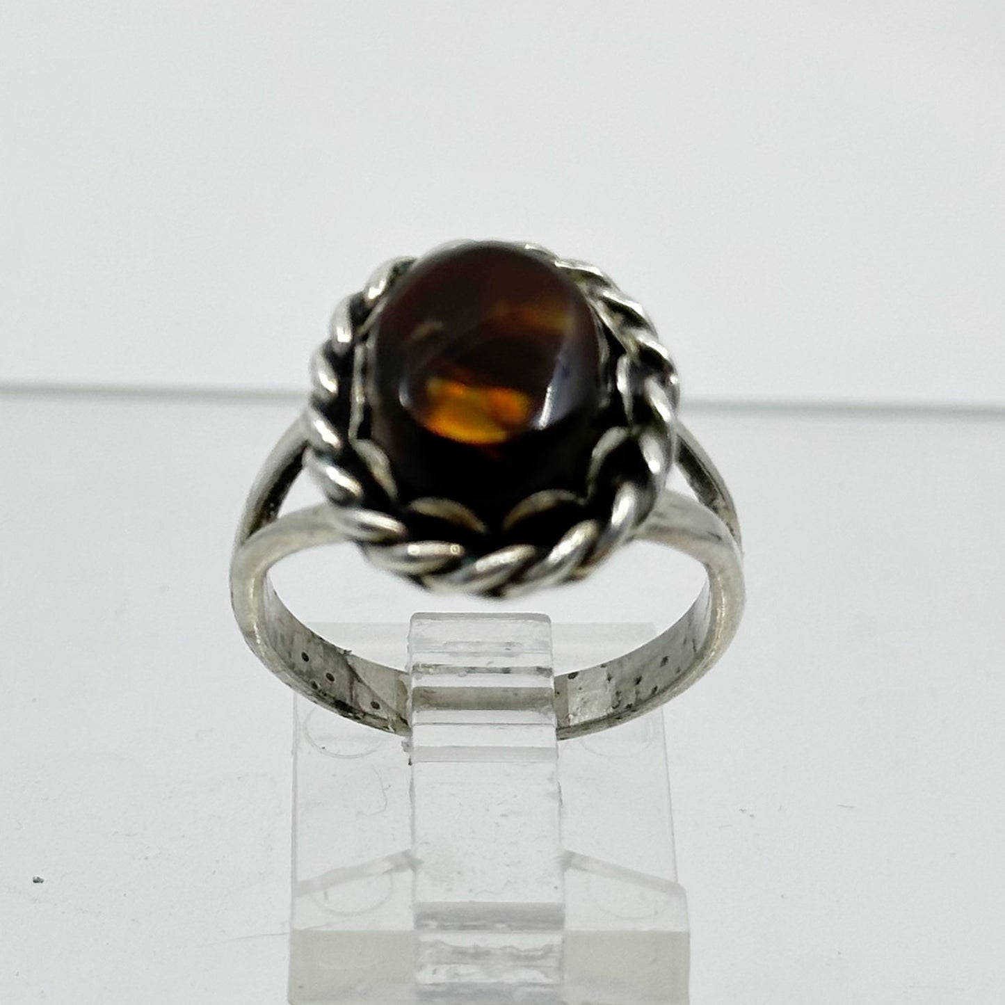 Navajo Sterling silver Fire agate ring