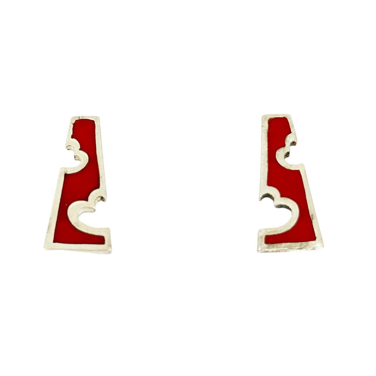 Sterling silver enamel earrings