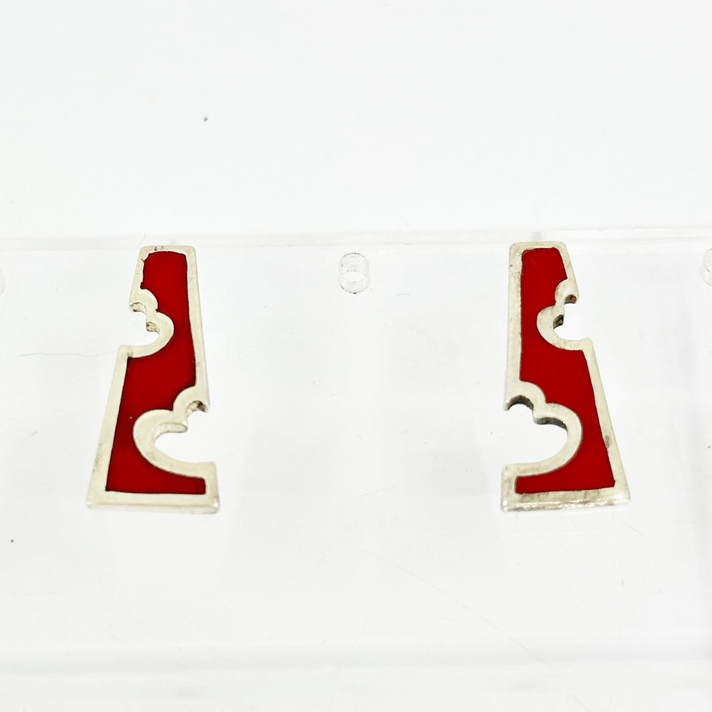 Sterling silver enamel earrings