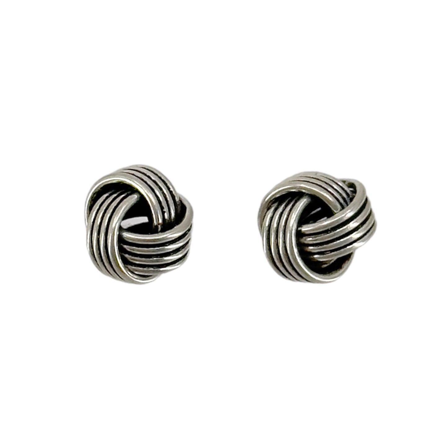 sterling silver knot stud earrings