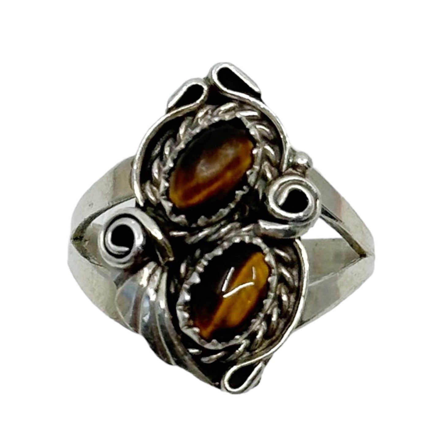 South West Sterling silver tiger eye ring