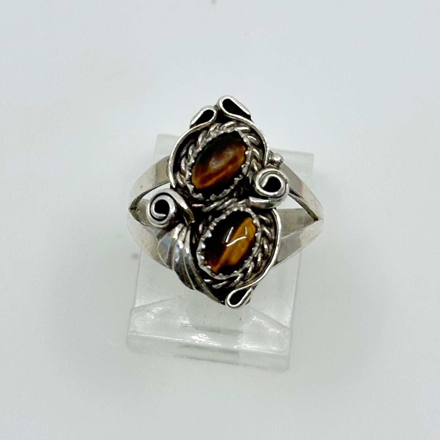 South West Sterling silver tiger eye ring