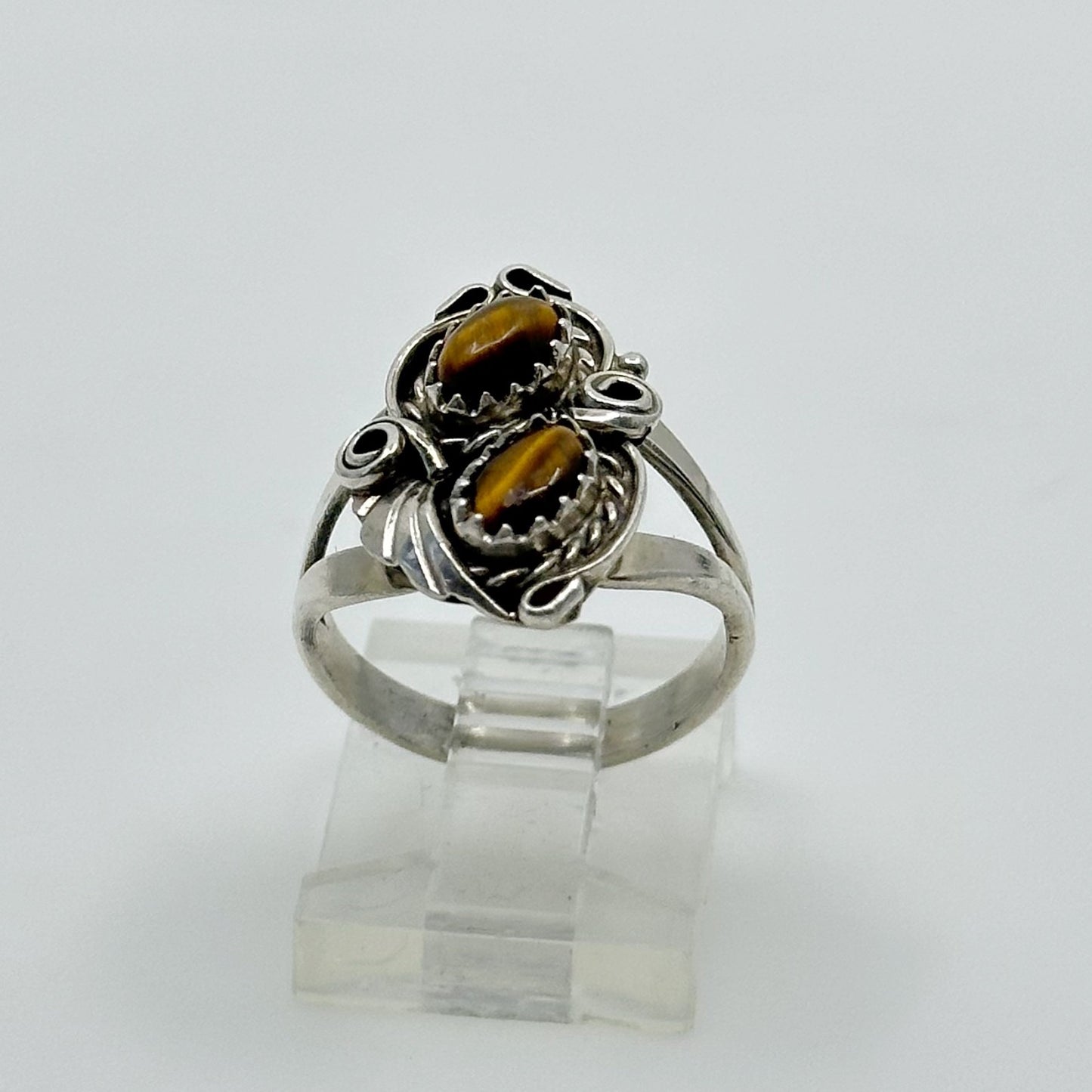 South West Sterling silver tiger eye ring