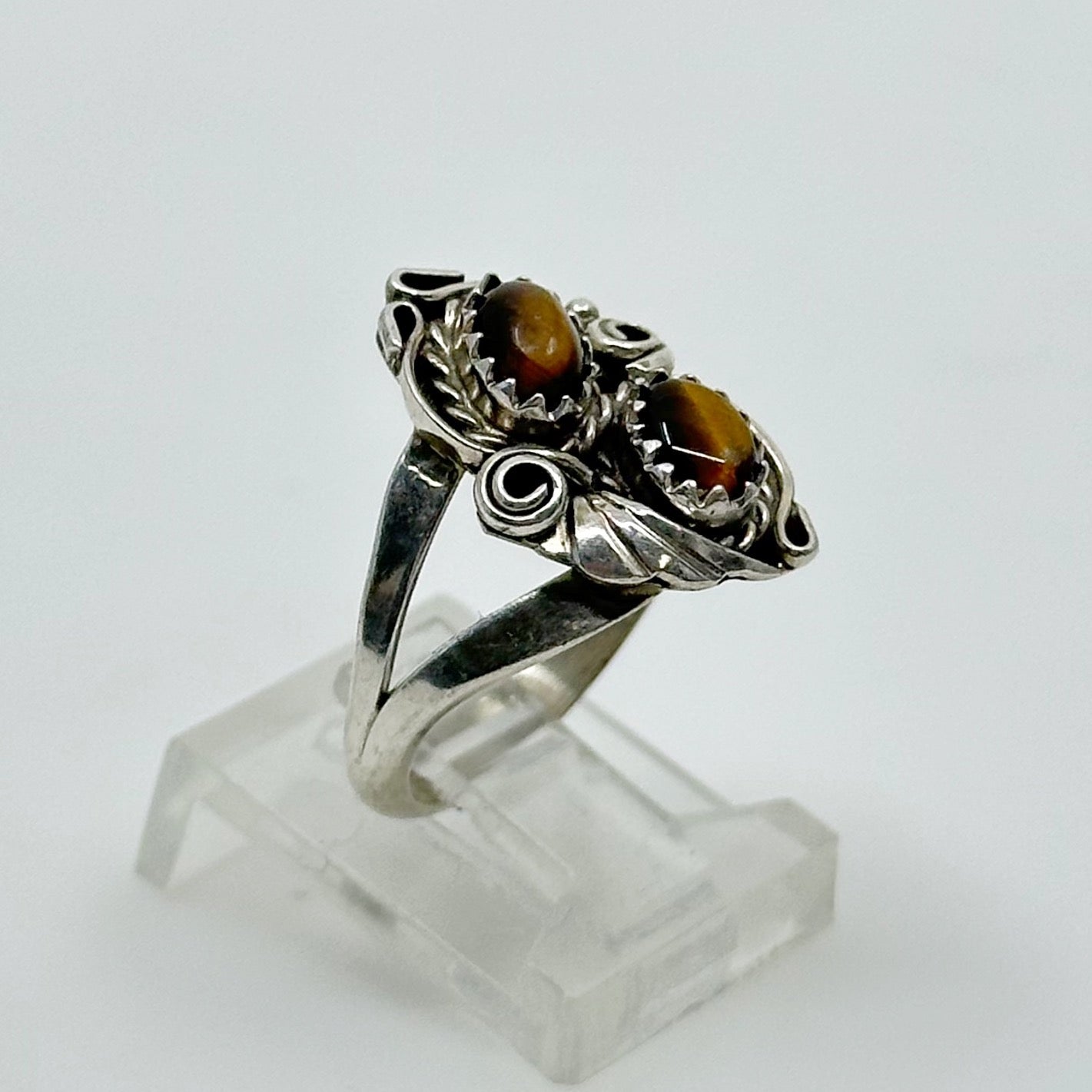 South West Sterling silver tiger eye ring