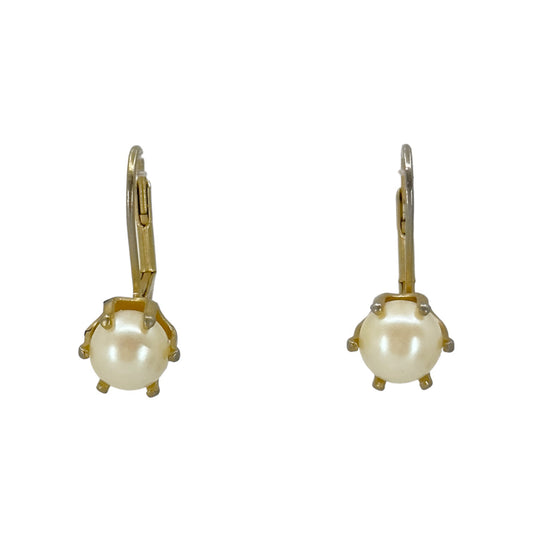 Vintage Gold Filled Akoya Pearl  earrings