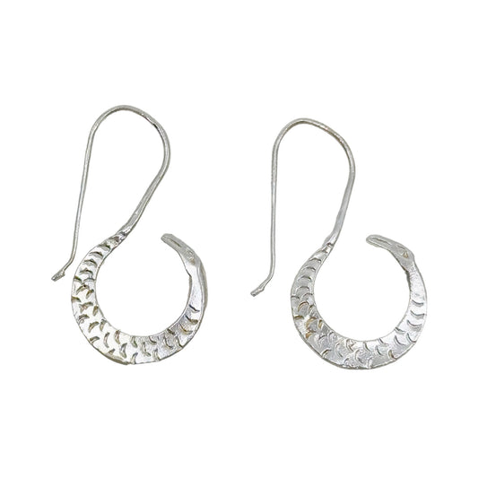 Sterling silver cobra snake earrings