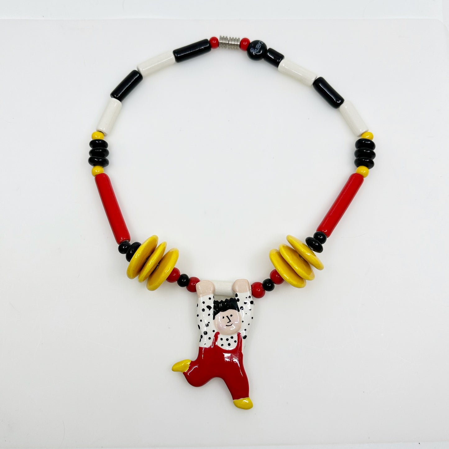 Ruby Z Candace Loheed ceramic boy pendant necklace