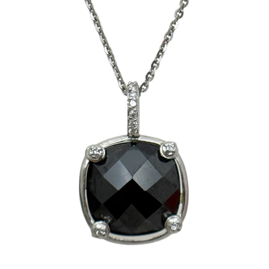 Berricle Sterling silver onyx & cubic zirconia necklace - GM8