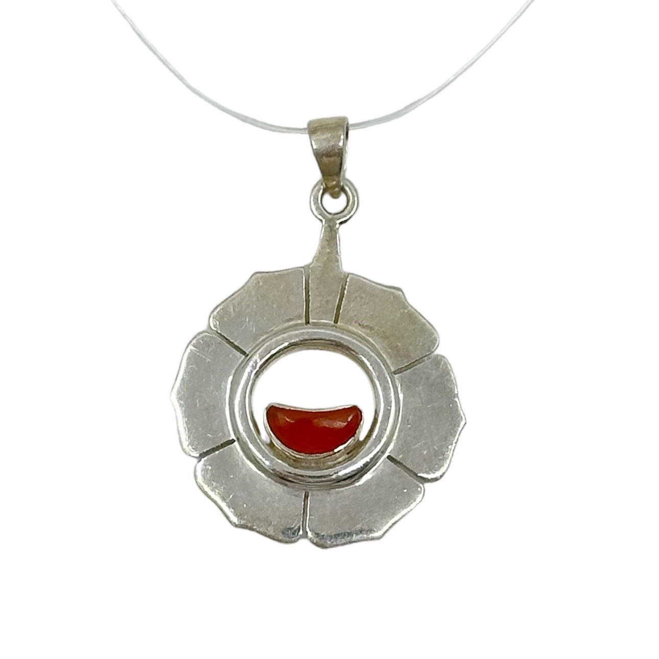 sterling silver carnelian Berk Chakra pendant