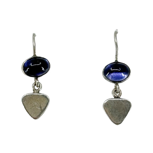 Hand Made Sterling silver Iolite earrings