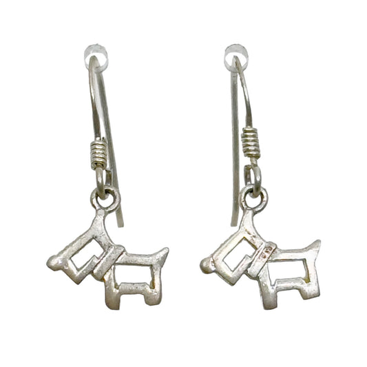 Sterling silver Dog motif  earrings