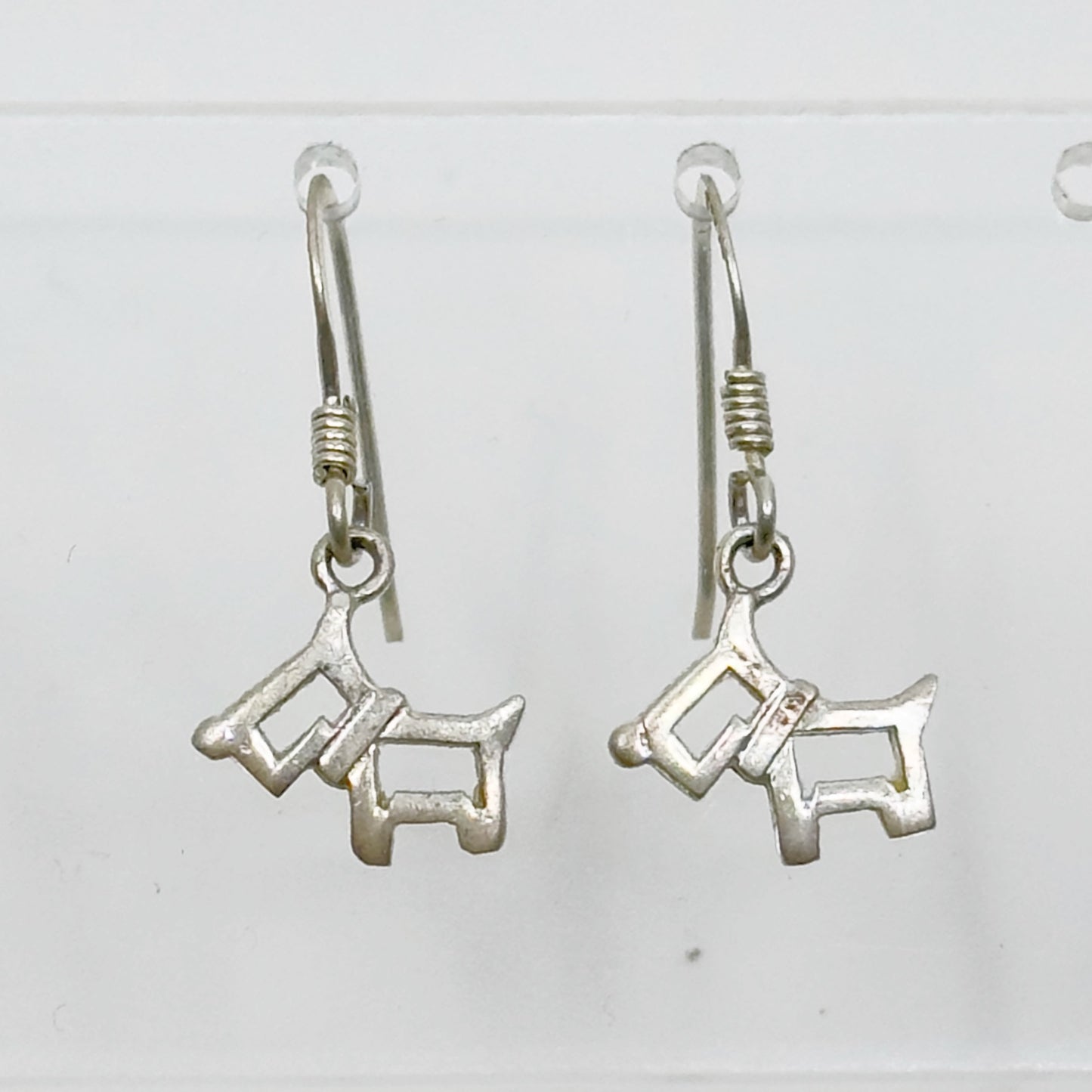 Sterling silver Dog motif  earrings