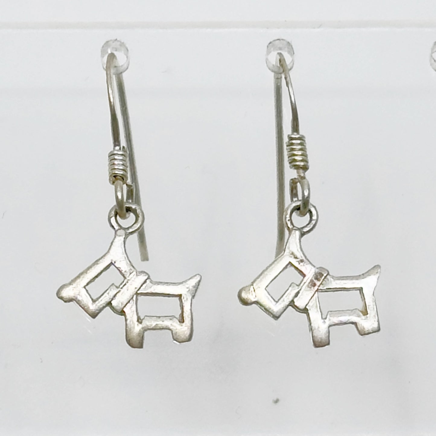 Sterling silver Dog motif  earrings