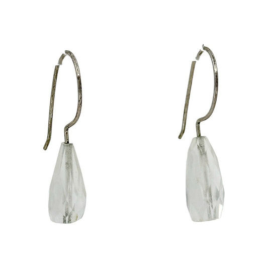 Hand Made  Sterling silver Quartz earrings