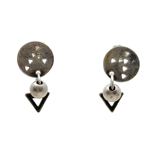 Mid Century sterling silver earrings