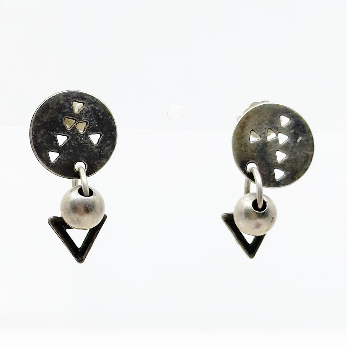 Mid Century sterling silver earrings