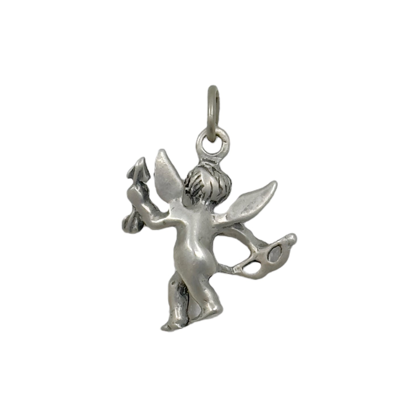 Vintage Sterling silver cupid cherub charm Pendant