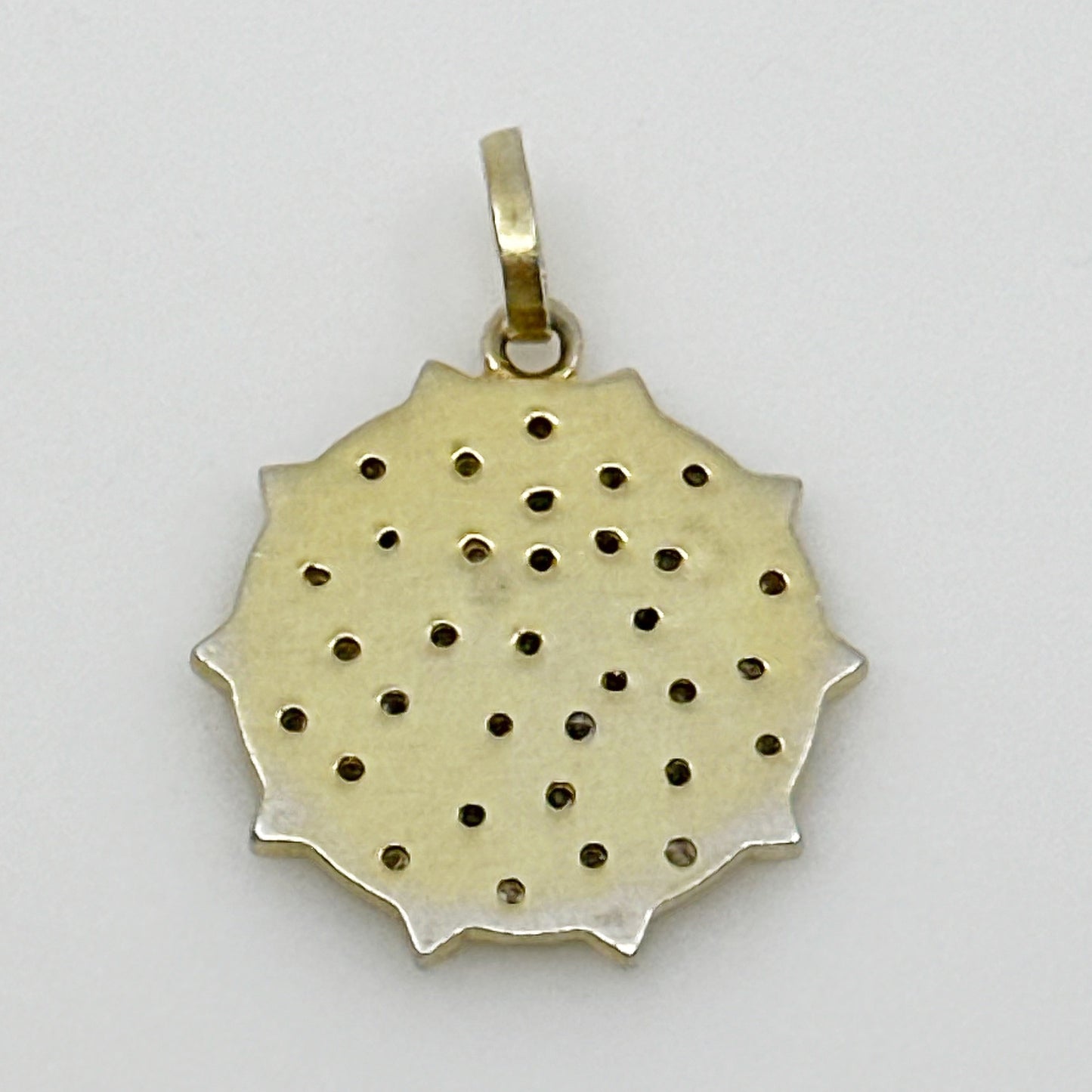 Gold vermeil sterling silver .50 carat Diamond pendant pendant