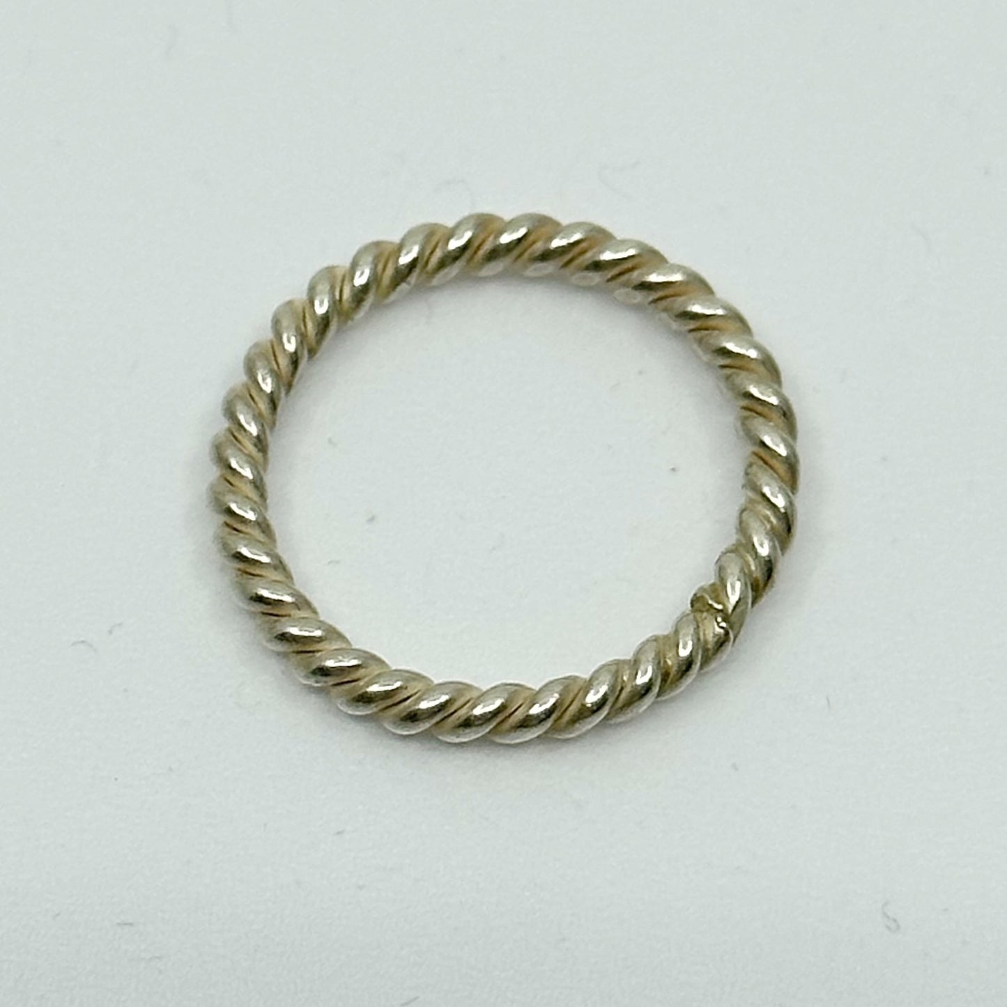 Sterling silver cable band Ring