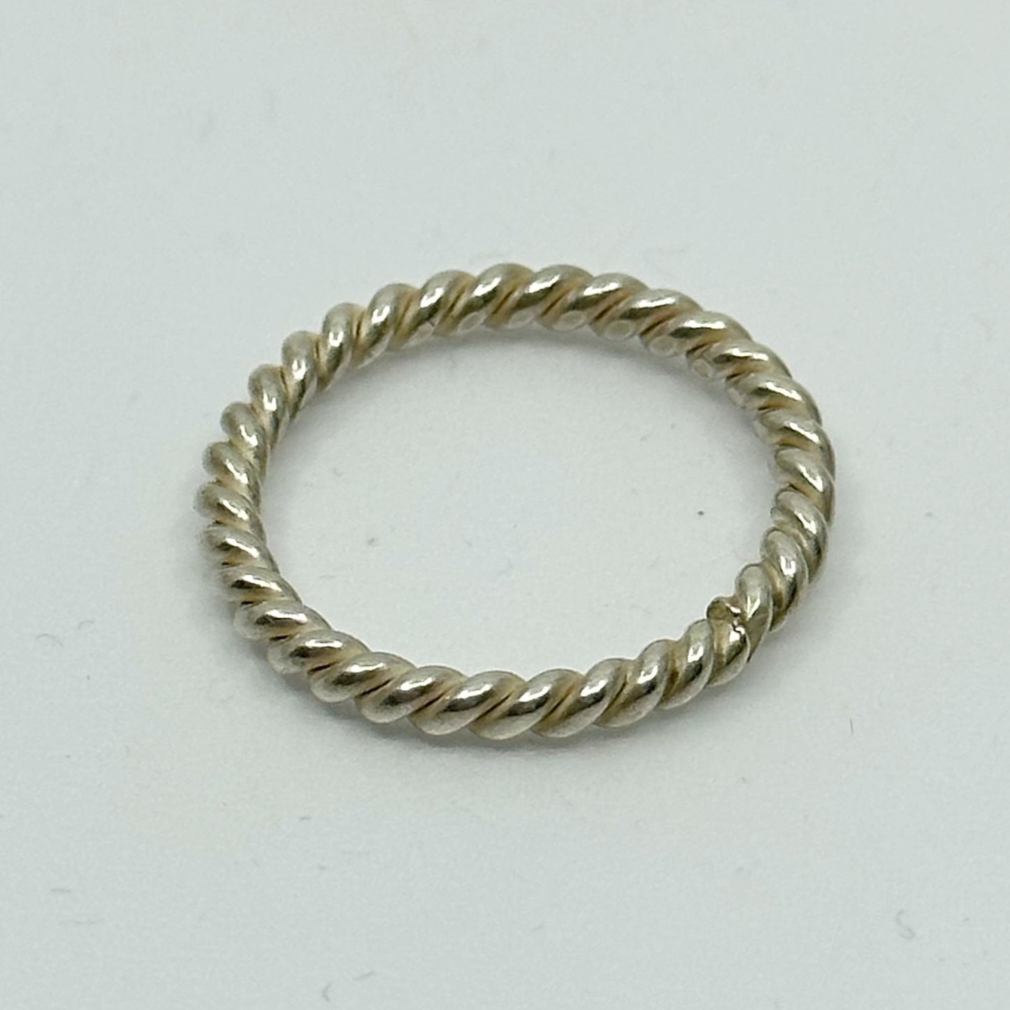 Sterling silver cable band Ring