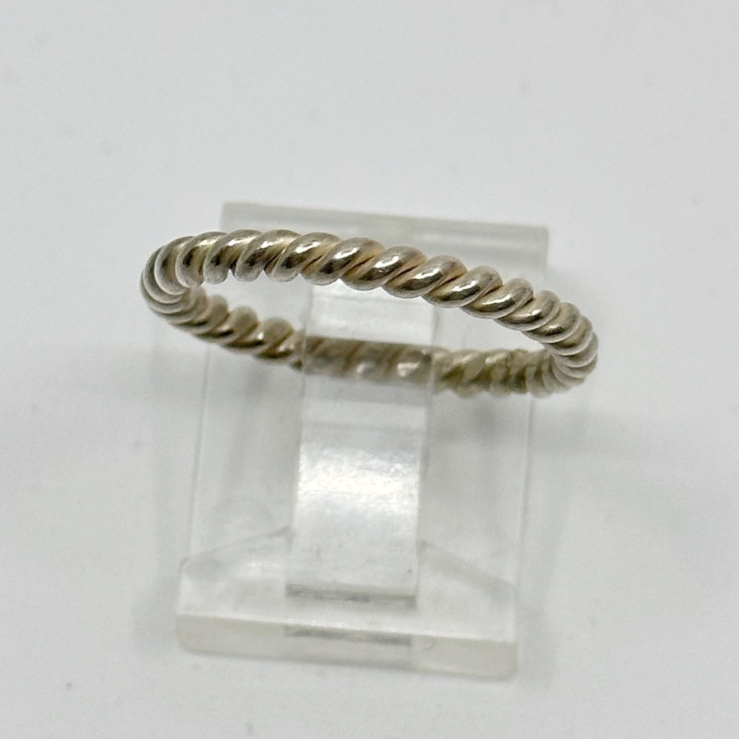 Sterling silver cable band Ring