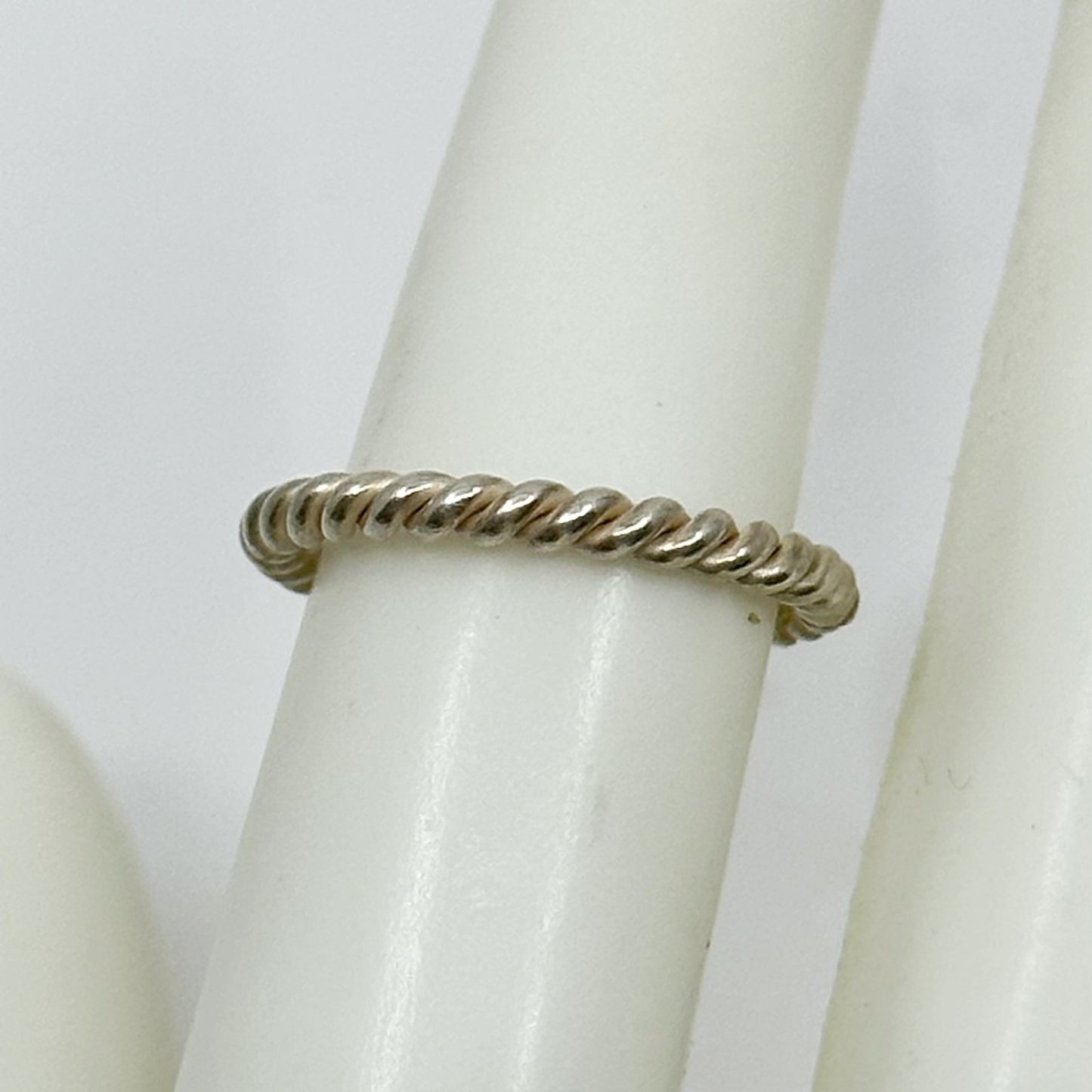 Sterling silver cable band Ring