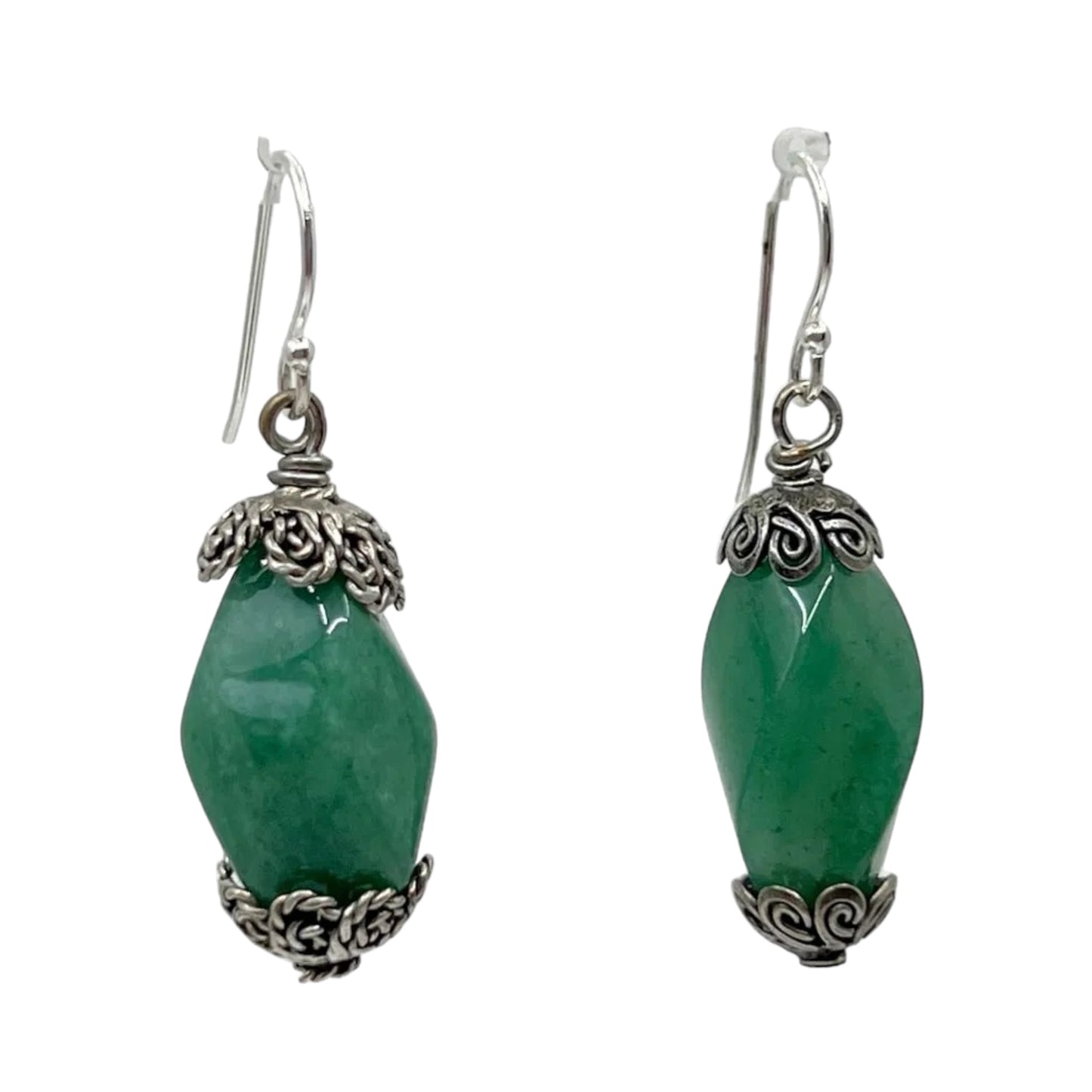 Sterling silver aventurine earrings