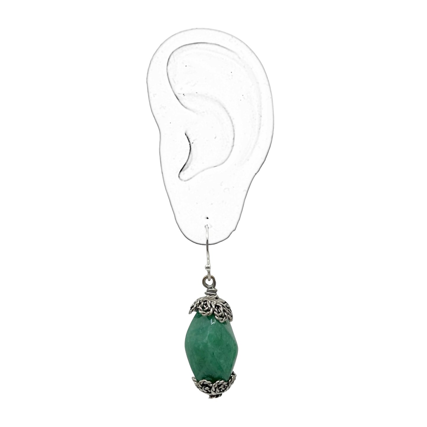 Sterling silver aventurine earrings