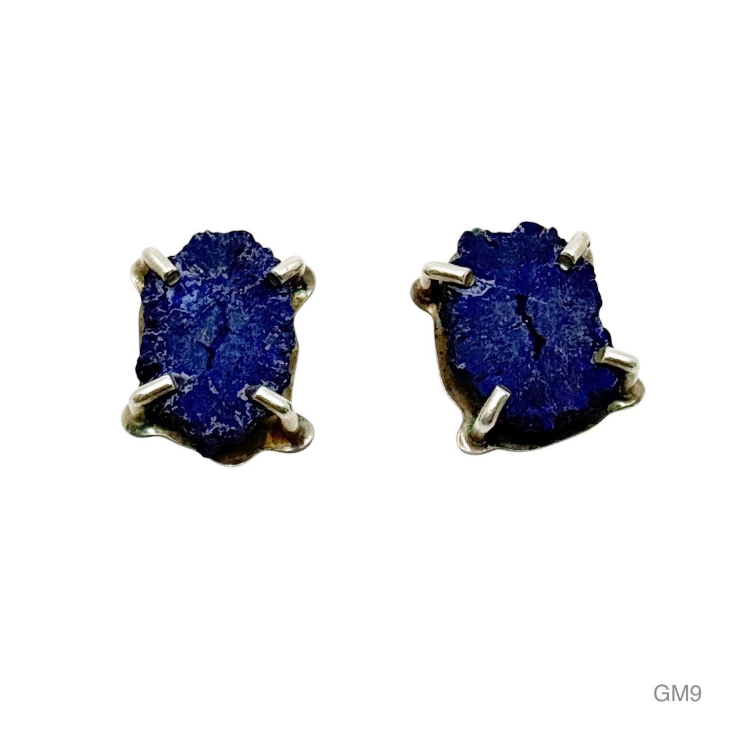 The Dreamer sterling silver azulite slab stud earrings - GM9