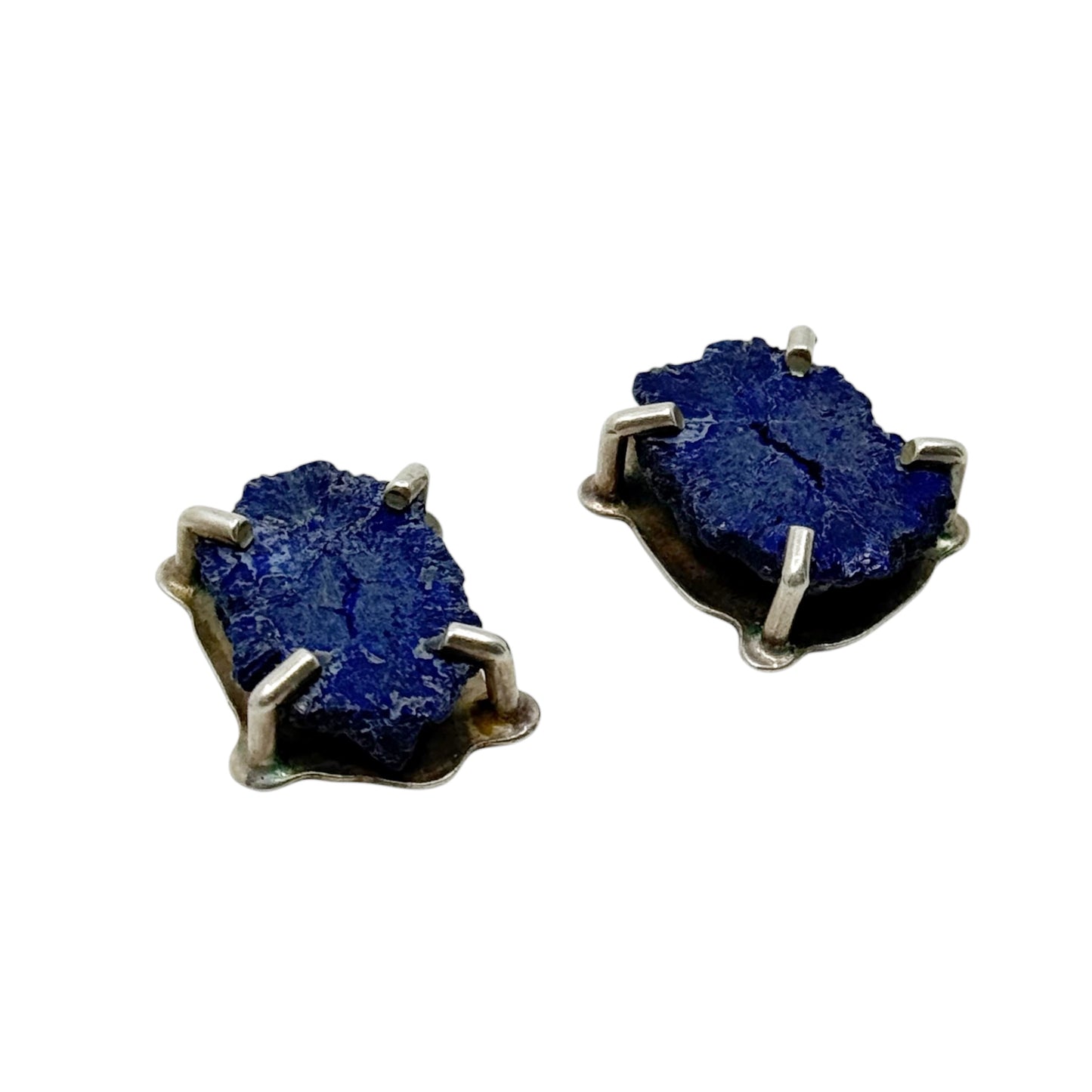 The Dreamer sterling silver azulite slab stud earrings - GM9
