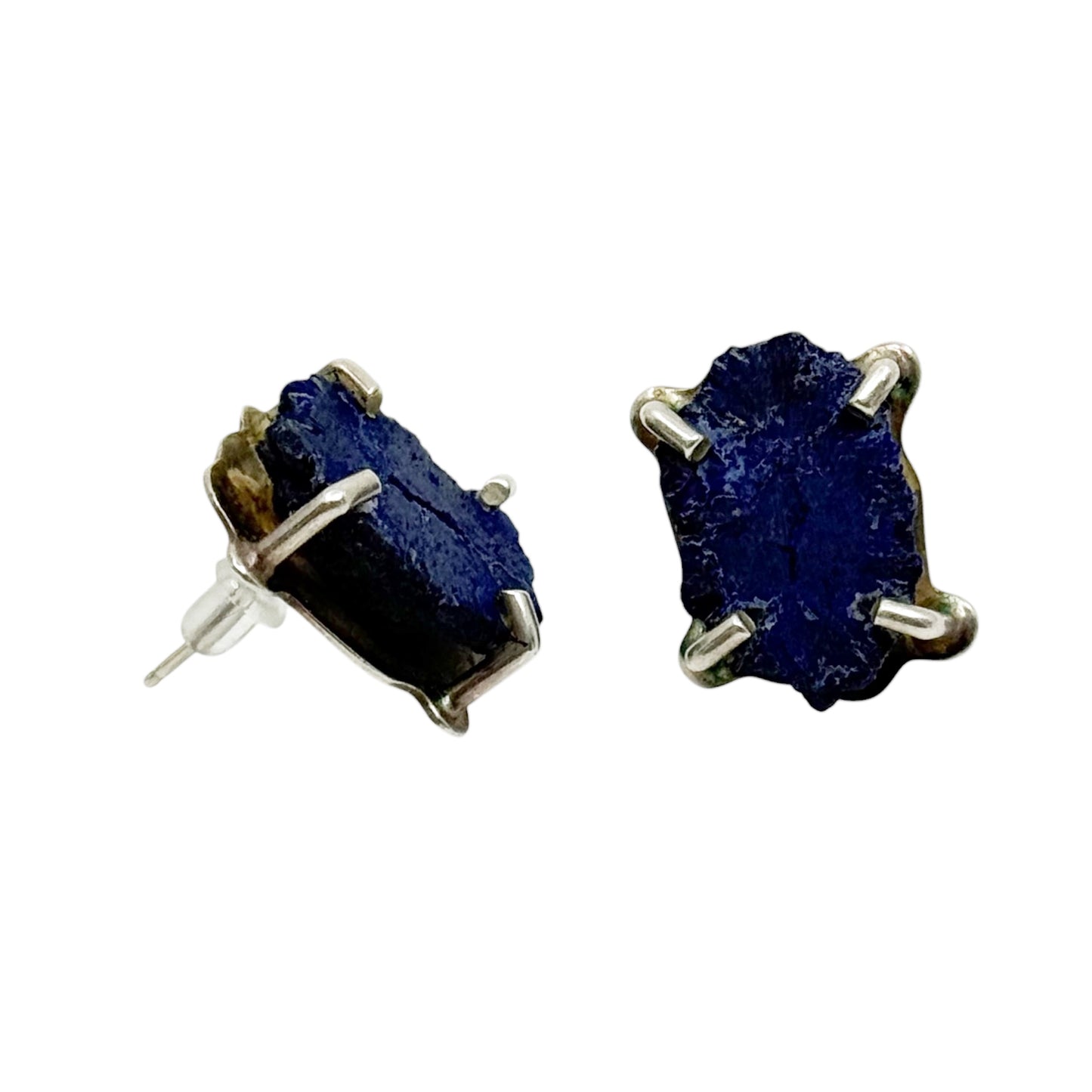 The Dreamer sterling silver azulite slab stud earrings - GM9