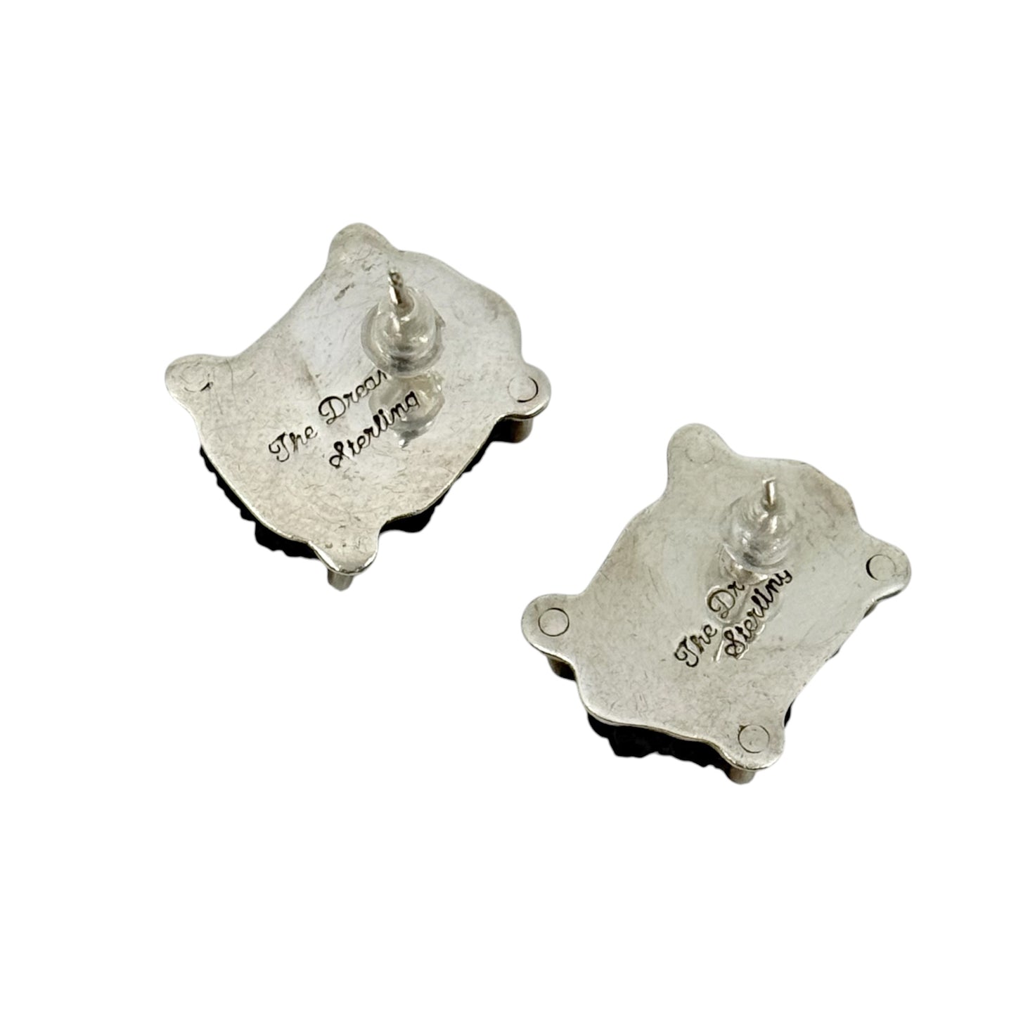 The Dreamer sterling silver azulite slab stud earrings - GM9