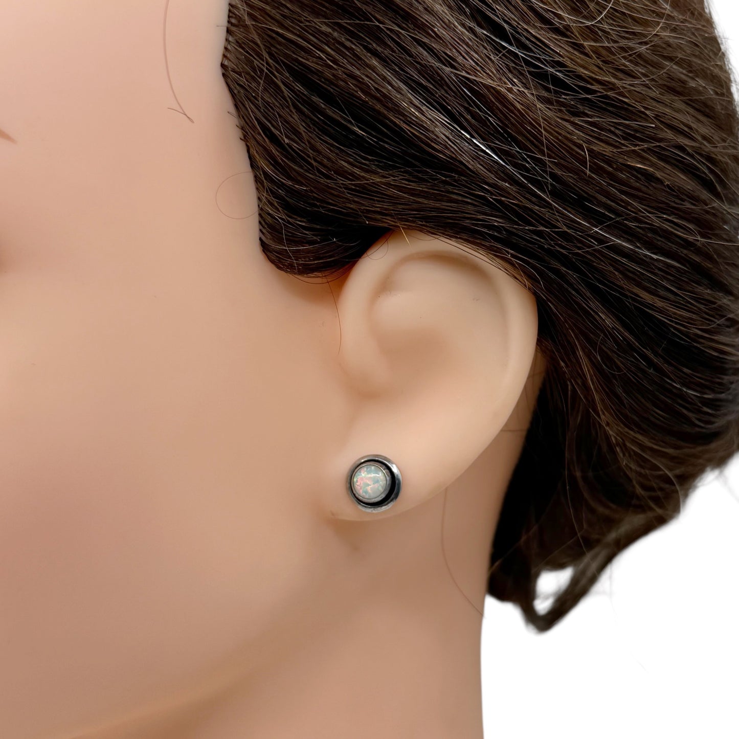 Hand Made sterling silver opal stud earrings - GM900