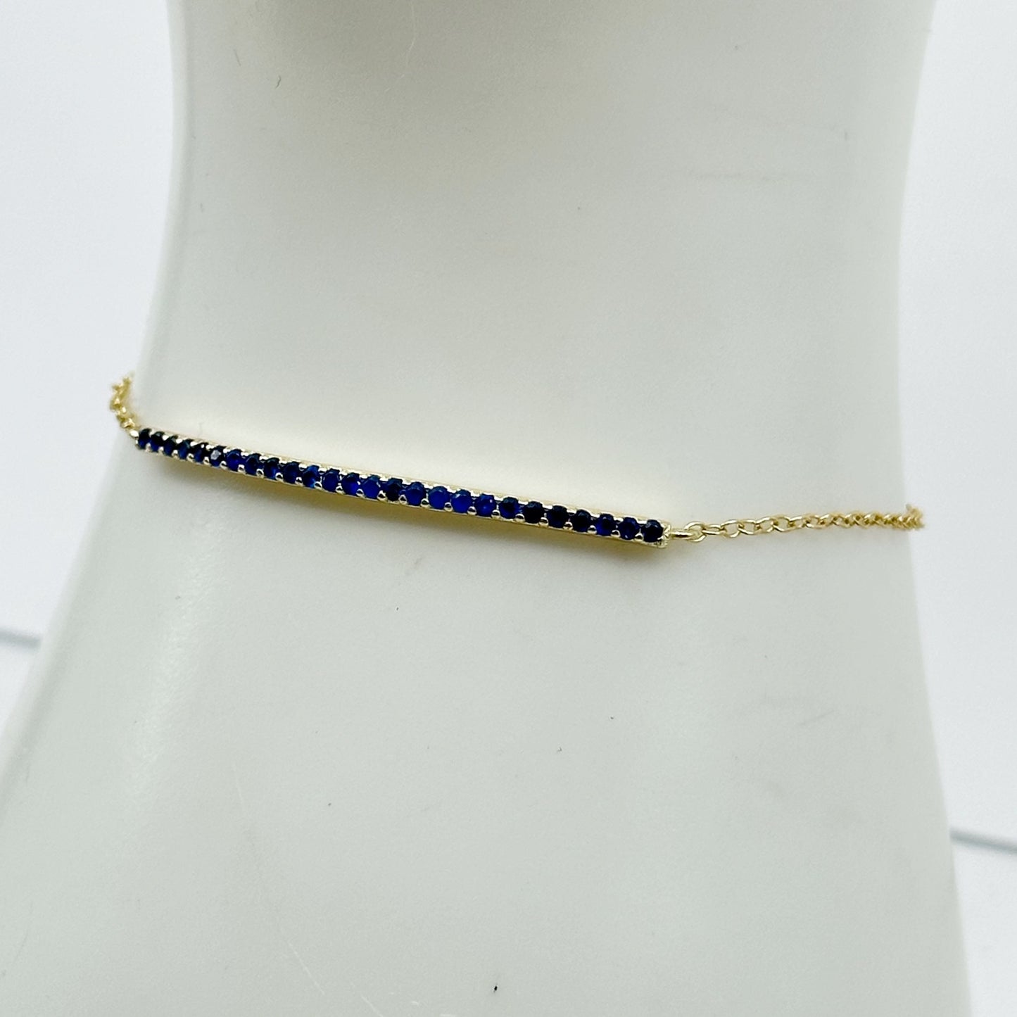 Gold vermeil sterling silver cubic zirconia bracelet