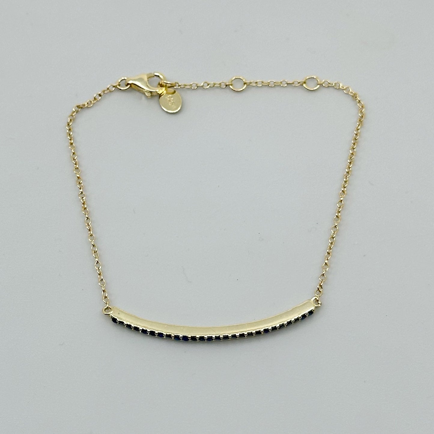 Gold vermeil sterling silver cubic zirconia bracelet