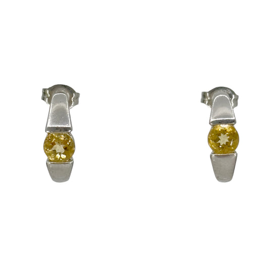 Sterling silver citrine earrings