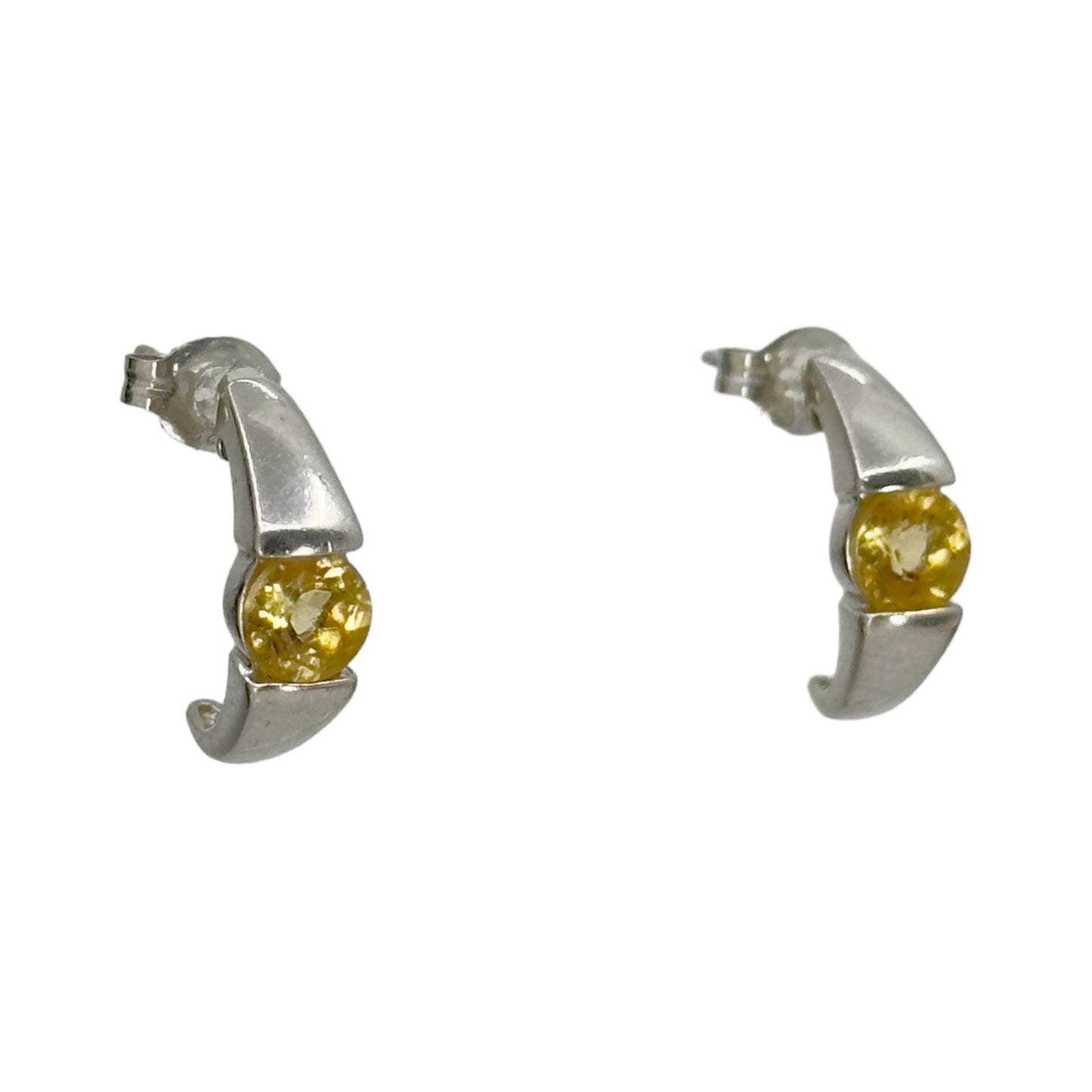 Sterling silver citrine earrings