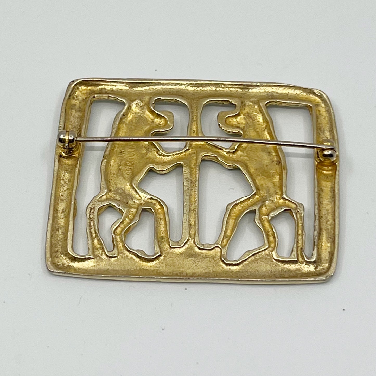 MMA Metropolitan Museum of Art sterling silver apes  brooch